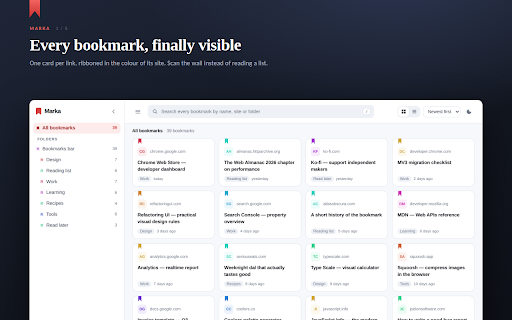 Marka — Bookmark Manager and Viewer screenshot