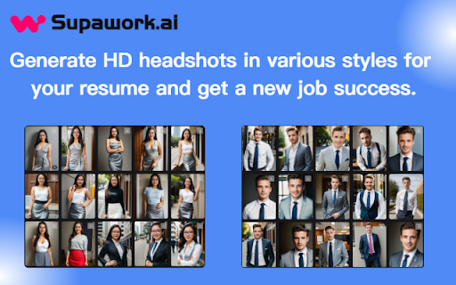 AI Headshots Generator - Supawork AI screenshot