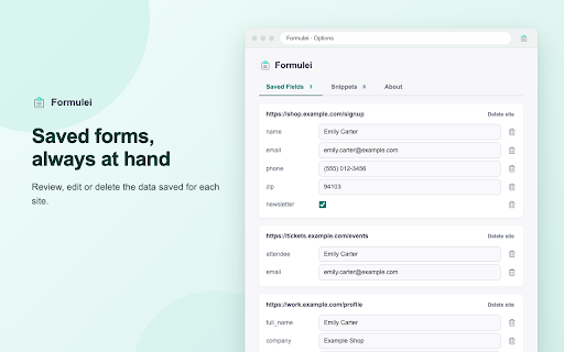 Formulei - Autofill and Text Expander screenshot