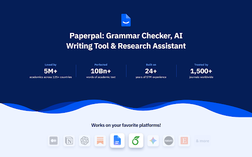 Paperpal: Free Grammar Checker, AI Writing Tool & Research Assistant screenshot