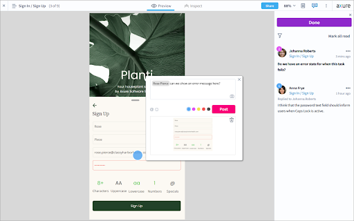 Axure Cloud Extension screenshot