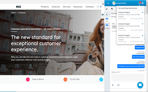 CXone Agent Extension screenshot