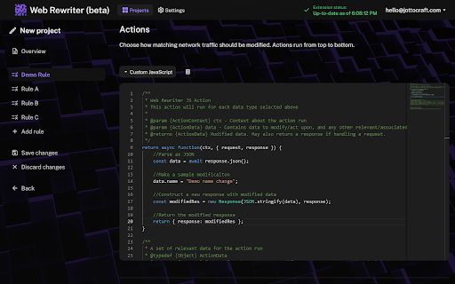 Web Rewriter screenshot