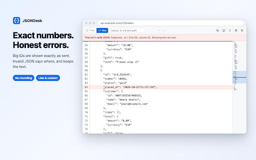 JSON Viewer & Formatter — Pretty Print, Tree, Search screenshot
