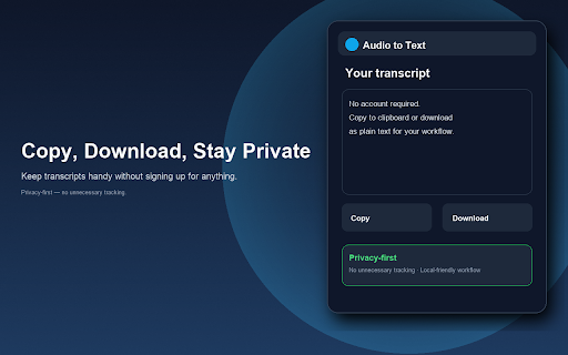 Audio to Text – Transcribe Voice & Files screenshot
