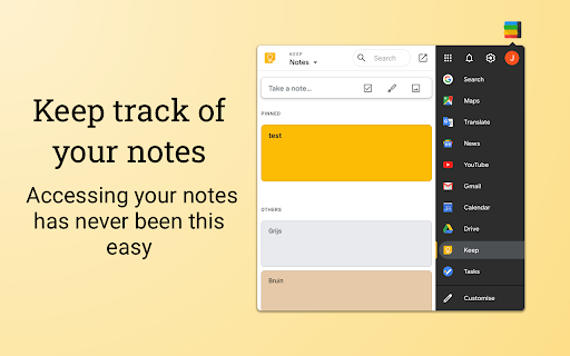 Black Menu for Google™ screenshot