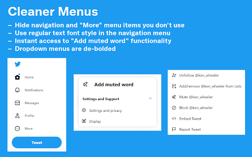 Control Panel for Twitter screenshot