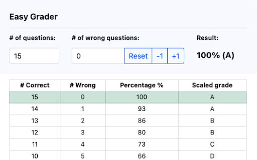 Easy Grader screenshot