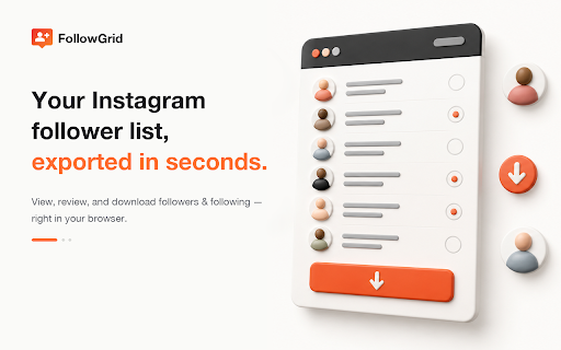 FollowGrid - Instagram Followers & Following Export screenshot