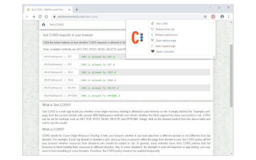 Allow CORS: Access-Control-Allow-Origin screenshot