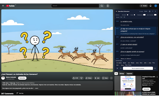 OpenQuiz - YT/Netflix Shadowing & Translate screenshot