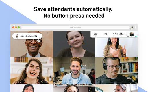 Google Meet Attendance List screenshot