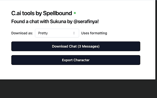 Character AI Tools by Spellbound screenshot