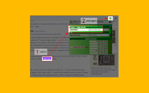Kursy walut NBP screenshot