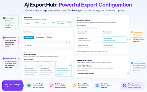 AIExportHub: Bulk Export AI Chats screenshot