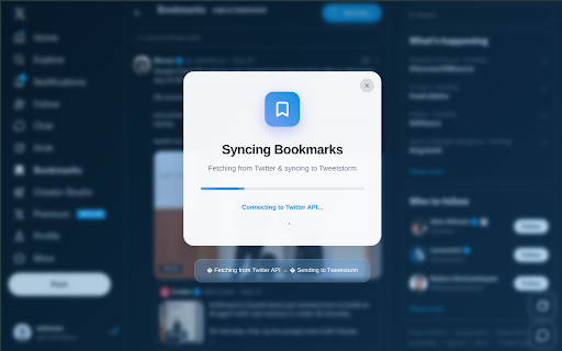 X (Twitter) Bookmark Manager - TweetStorm.ai screenshot