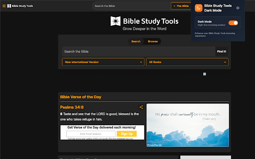 Bible Study Tools Dark Mode screenshot
