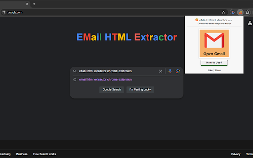 eMail HTML Extractor screenshot