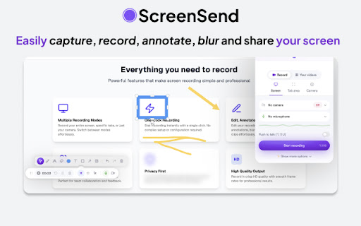 ScreenSend - Advanced Screen Recorder & Video Editor screenshot