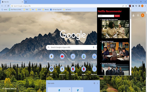 Netflix Recommender screenshot