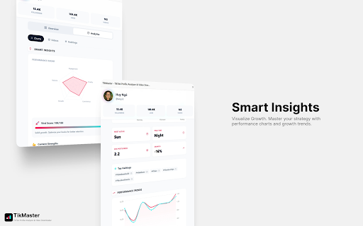 TikMaster - TikTok Profile Analyzer & Video Downloader screenshot