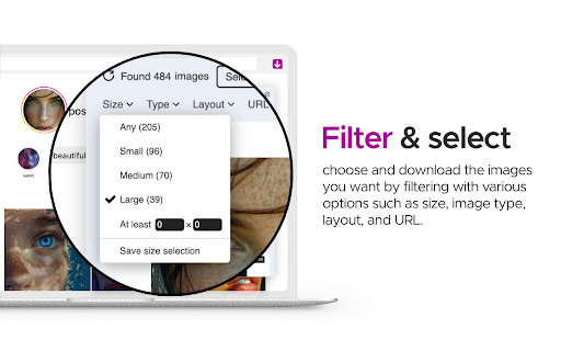 Image downloader - Imageye screenshot