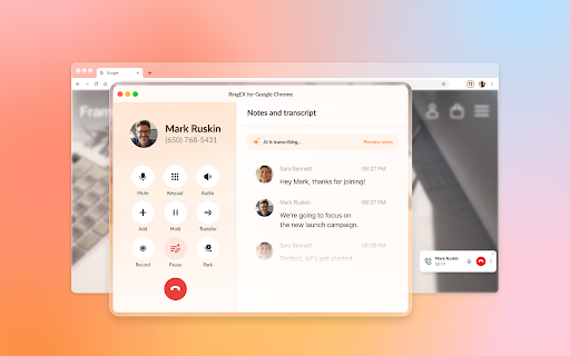RingCentral for Google screenshot