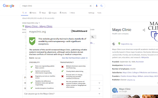 HealthGuard screenshot