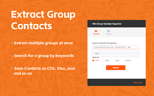 WA Group Number Exporter screenshot