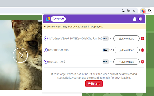 FetchV - Video Downloader for m3u8 & hls screenshot