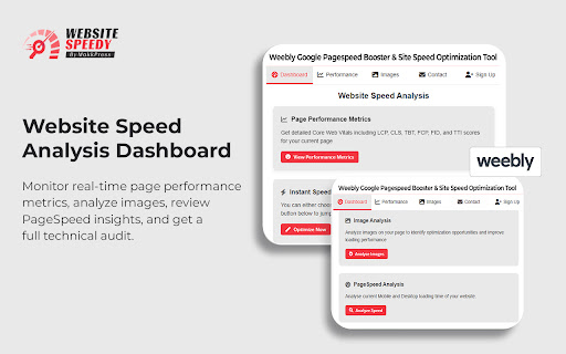Weebly Google Pagespeed Booster & Site Speed Optimization Tool screenshot