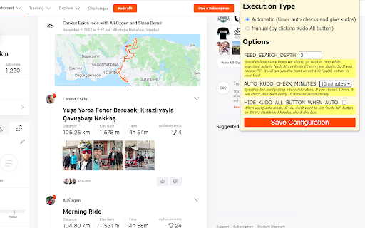Strava Auto Kudo screenshot