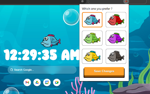 FishBubbles | Custom Theme for Chrome screenshot