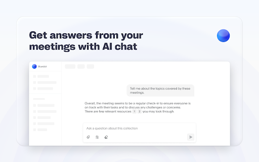 Bluedot: AI notetaker & Meeting Recorder screenshot