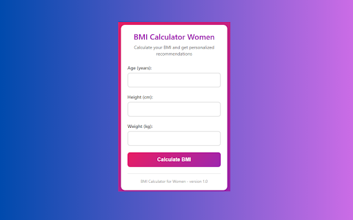 BMI Calculator Female screenshot