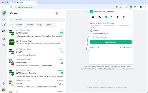 Contacts Exporter for WhatsApp screenshot