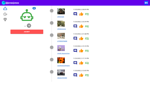 BeSocial - Social Automation for Behance screenshot