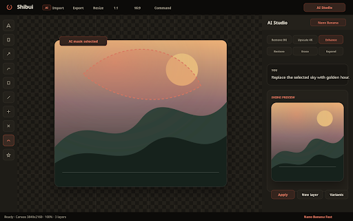 Shibui — Photo Editing, Reimagined screenshot