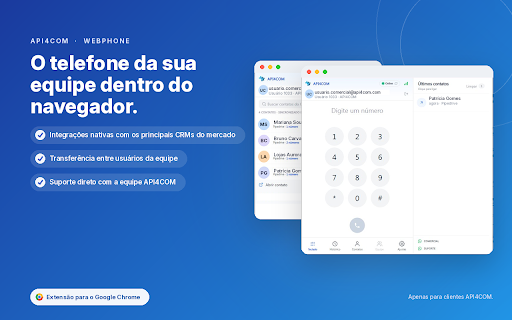 Webphone API4COM screenshot