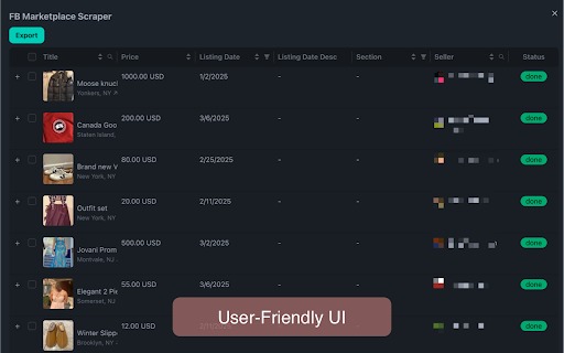 Marketplace Scraper – Extract & Export Products to CSV screenshot