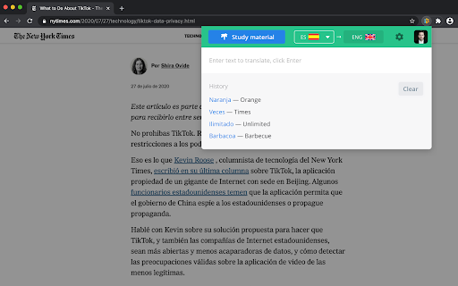 Lingualeo Language Translator screenshot