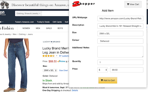 eZshopper screenshot