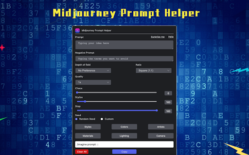 Prompt Tool - Midjourney Prompt Helper screenshot