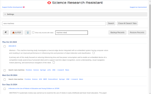 Science Research Assistant screenshot