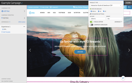 Salesforce Interactions SDK Launcher screenshot