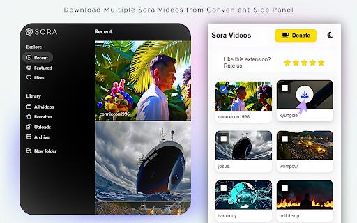 Sora Video Downloader - Save with One Click screenshot