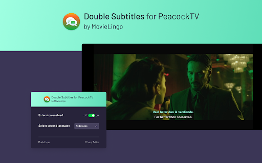 Double Subtitles for Peacock TV by MovieLingo screenshot