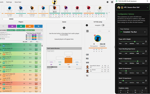 THE SOLVER Draft Assistant screenshot