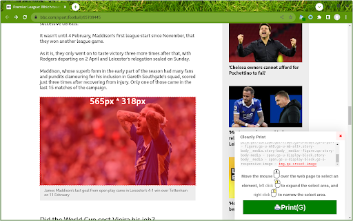 cleanly print screenshot