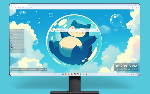 Pokemon Snorlax Bubble Float Live Wallpaper screenshot